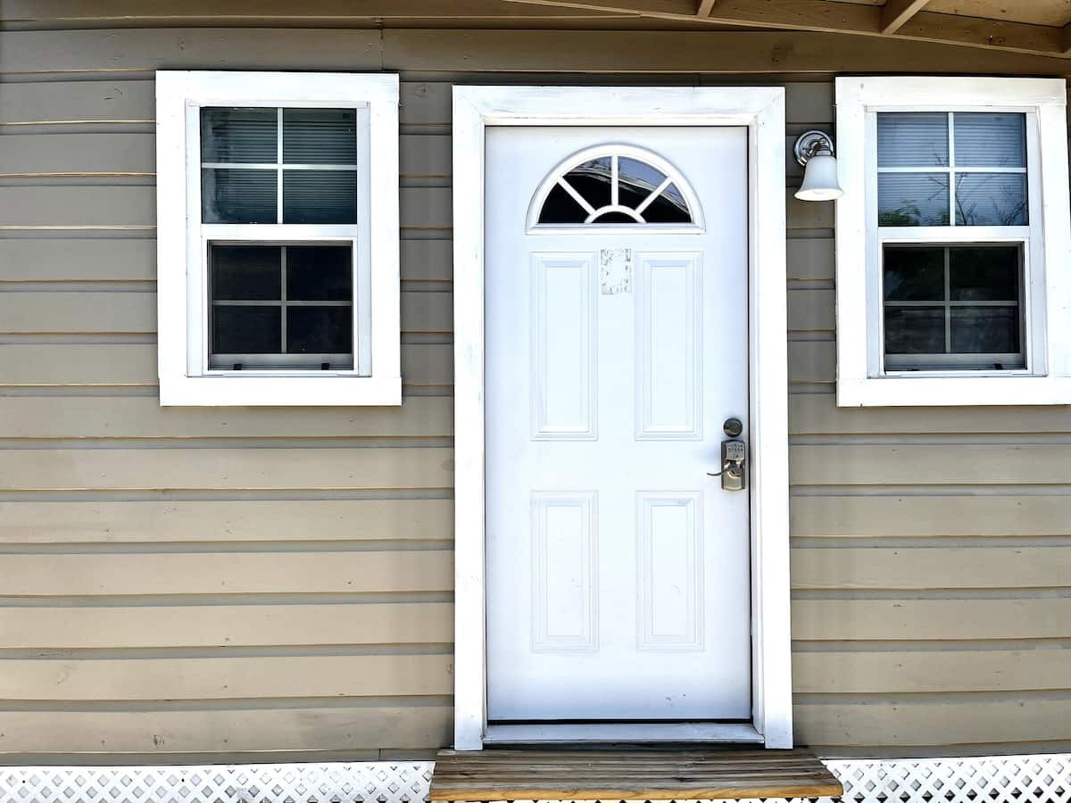 Front door and entry of the studio